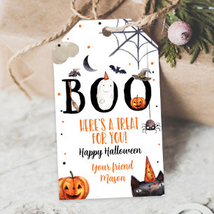 Halloween Favour Tags Boo Treat Birthday Costume