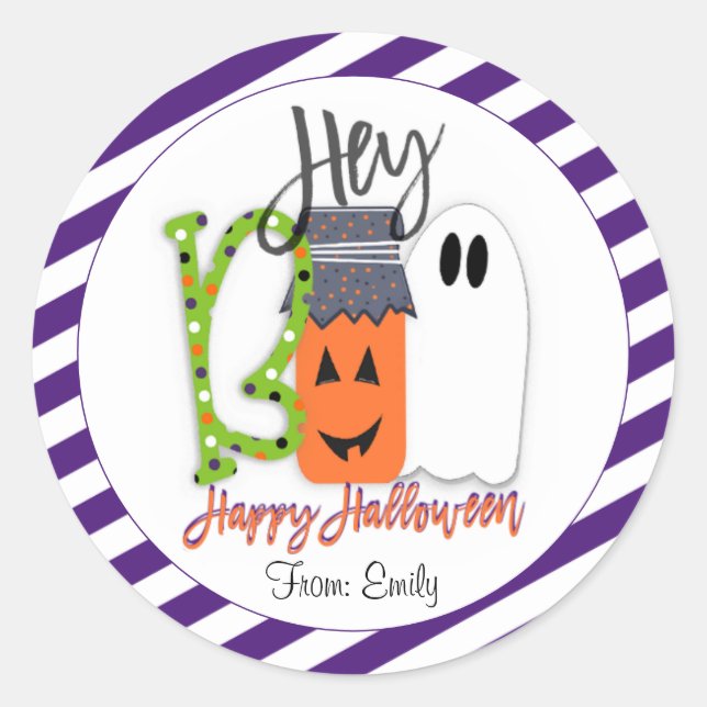 Halloween Favour Tags | Kids Halloween Stickers (Front)