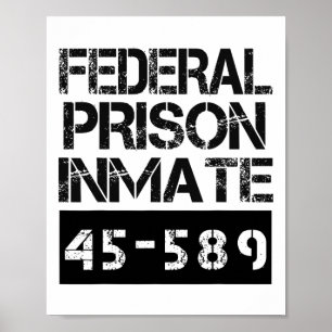Halloween Federal Prison Inmate Prisoner Costume  Poster