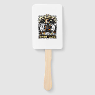 Halloween Feeling Shirt Vintage Haunted House Desi Hand Fan