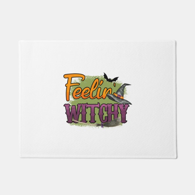 Halloween Feeling Witchy Birthday Doormat (Front)