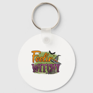 Halloween Feeling Witchy Birthday Key Ring
