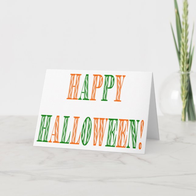 Halloween Festival Text Card (Front)