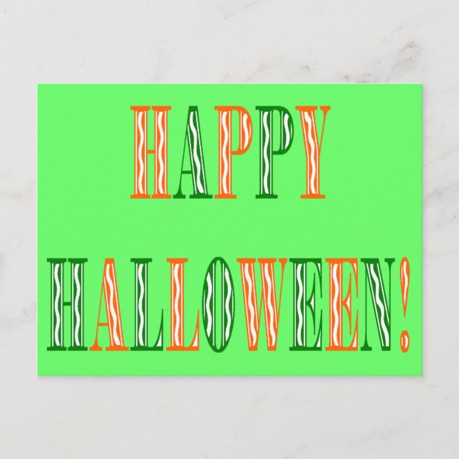 Halloween Festival Text Postcard (Front)