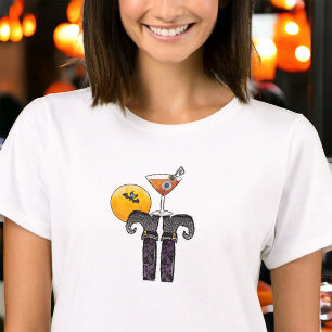 Halloween Festive Drink Witch Shoes Cute T-Shirt