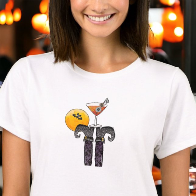 Halloween Festive Drink Witch Shoes Cute T-Shirt (Creator Uploaded)
