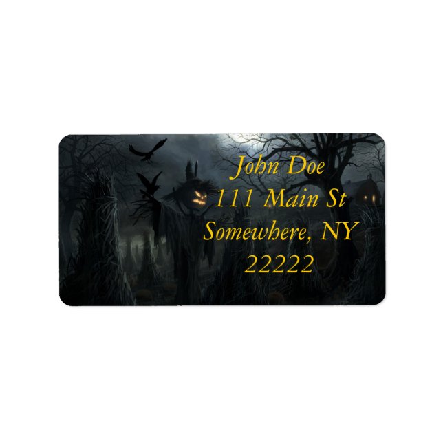 Halloween Field of Death Label (Front)