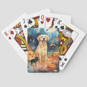 Halloween Finnish Lappund With Pumpkins Scary  Playing Cards