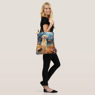 Halloween Finnish Lappund With Pumpkins Scary  Tote Bag