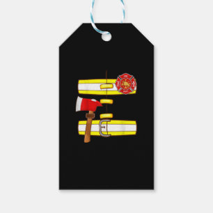 Halloween Firefighter Costume Fan Men Women Gift Tags