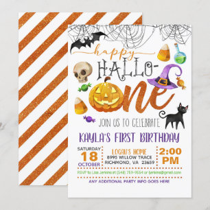 Halloween First Birthday Invitation