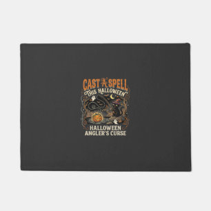 Halloween Fishing Spell Night Doormat