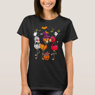 Halloween Flamingo Flamingoween Witch Vampire Mumm T-Shirt