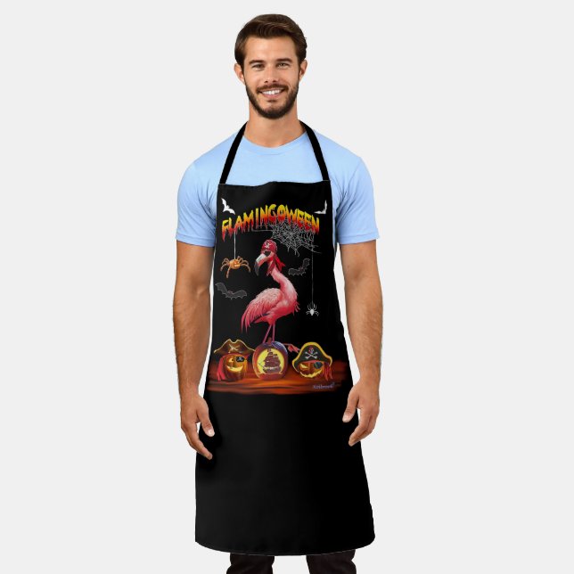  HALLOWEEN FLAMINGOWEEN  PIRATE APRON (Worn)