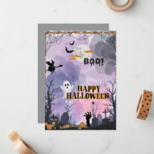 Halloween Flat Card – Spooky Greeting Card