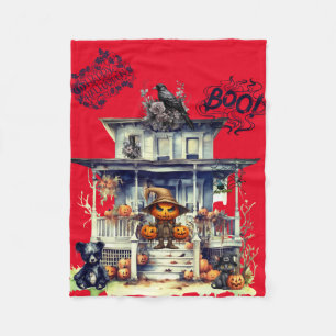 Halloween fleece blanket