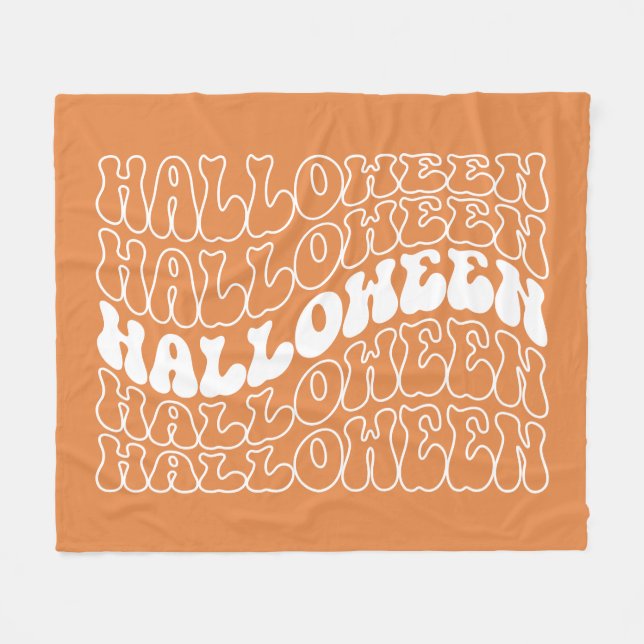 Halloween Fleece Blanket (Front (Horizontal))