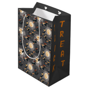 Halloween Flight Of The Witch Trick or Treat/ Medium Gift Bag