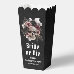 Halloween Floral Skull Bride or Die Bachelorette Favour Box