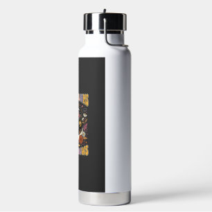 Halloween Floral Witch Cat Magic Water Bottle