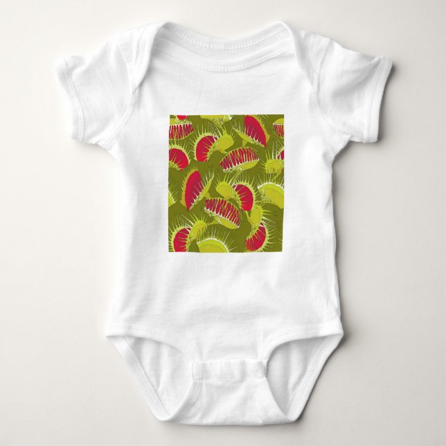halloween fly trap baby bodysuit (Front)