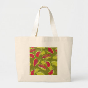 halloween fly trap large tote bag