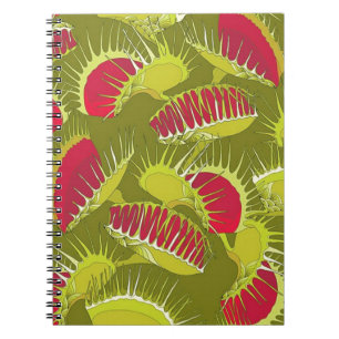 halloween fly trap spiral notebook