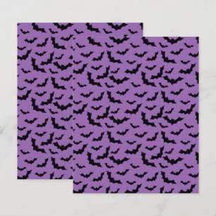 Halloween Flying Bats Print, Spooky Bat Pattern