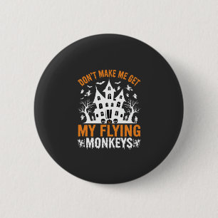 Halloween Flying Monkeys Haunted House Graphic 6 Cm Round Badge