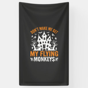 Halloween Flying Monkeys Haunted House Graphic Banner