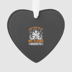 Halloween Flying Monkeys Haunted House Graphic Ornament