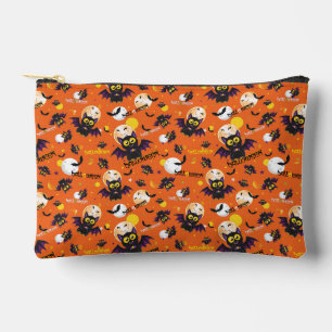 Halloween Flying Vampire Bat Full Moon Stars Accessory Pouch