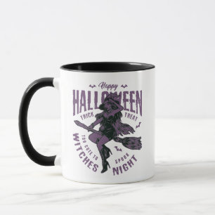 Halloween Flying Witch Mug – "Too Cute to Spook"