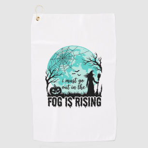 Halloween Fog Is Rising Witch Pumpkin Vintage Shir Golf Towel