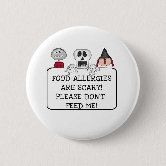 Halloween Food Allergies 6 Cm Round Badge (Front)