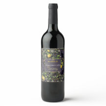 Halloween Food Beverage Labels Gothic Lemon