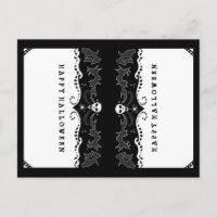 Halloween Food Drink BLANK Tent Card - TO WRITE ON