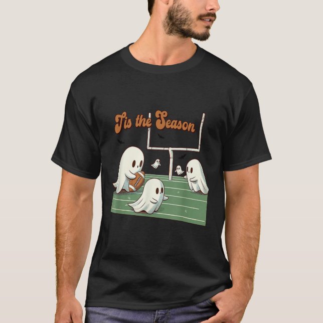 Halloween Football Season Ghosts Soky Tis The Seas T-Shirt (Front)