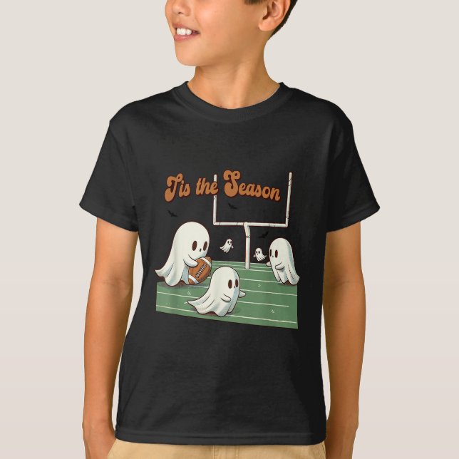 Halloween Football Season Ghosts Soky Tis The Seas T-Shirt (Front)