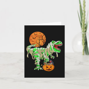 Halloween for Boys Men Dinosaur T-rex Mummy Pumpk Card