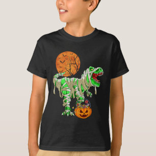 Halloween for Boys Men Dinosaur T-rex Mummy Pumpk T-Shirt