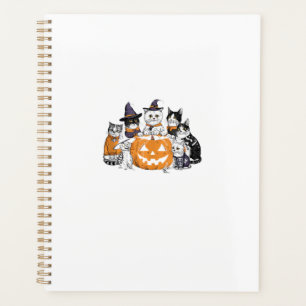 halloween for Cat Cute Kitten Ghost Skeleton Lover Planner