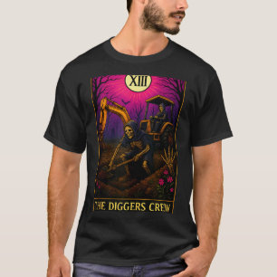 Halloween For Cemetery Workers Digger Truck Constr T-Shirt