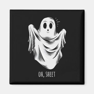 Halloween For Men Funny Oh Sheet Ghost  Magnet