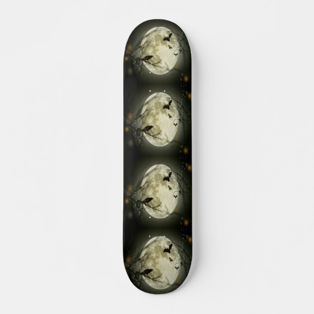 Halloween Forest, Bats, Landscape Skateboard (Front)