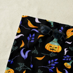 Halloween Forest Beach Towel
