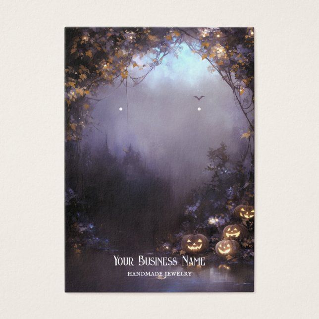Halloween Forest Earring Display Card (Front)