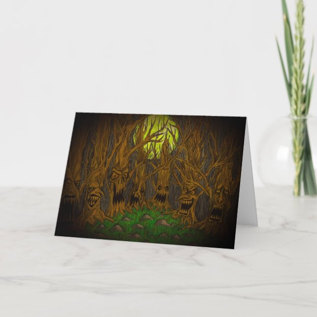 Halloween Forest Holiday Card (Front)