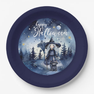 Halloween Forest Scene Paper Plates