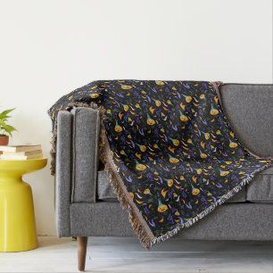 Halloween Forest Throw Blanket